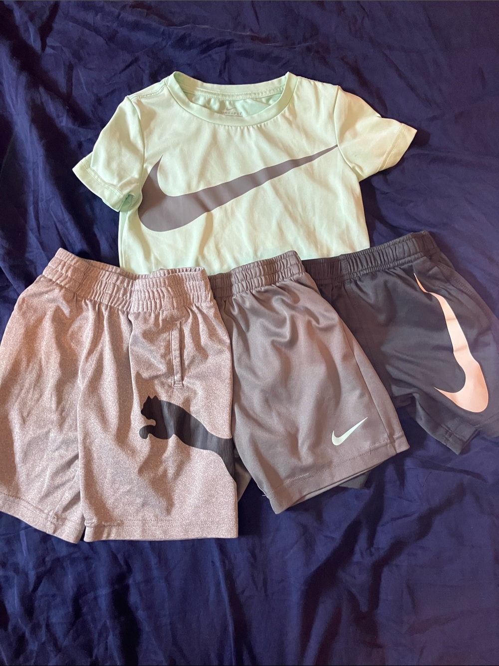 Nike Mint Green Tee with Gray Nike short set puma shorts and nike shorts